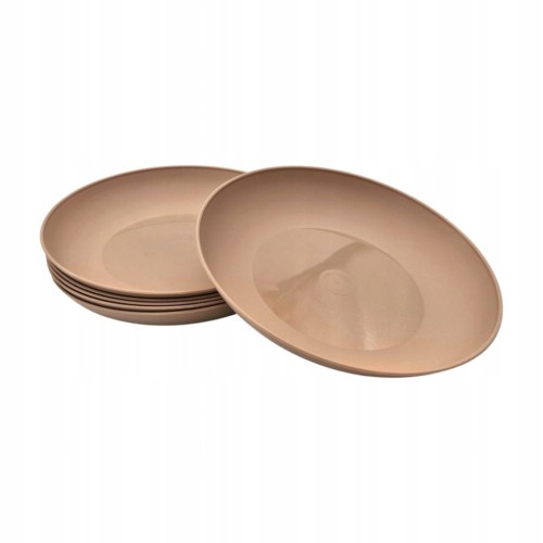 Komplet Talerzy deserowy 6x17 cm nietłukące Weekend Capuccino bez BPA