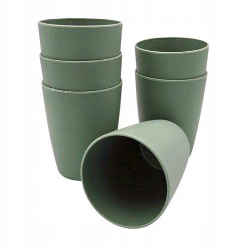 Kubki plastikowe 6×250 ml SAGAD Szałwiowy bezpieczne do przedszkola i domu