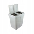 Kosz do segregacji śmieci 2x25L Duo Soft Touch jasnoszary do domu biura