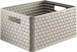 Kosz COUNTRY 18 L capuccino rattanowy Rotho A4 pojemnik organizer