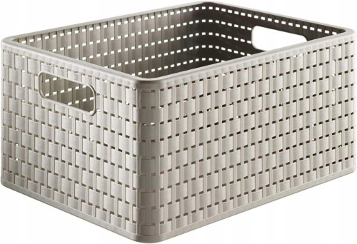 Kosz COUNTRY 18 L capuccino rattanowy Rotho A4 pojemnik organizer