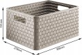 Kosz COUNTRY 18 L capuccino rattanowy Rotho A4 pojemnik organizer