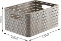 Kosz COUNTRY 11 L capuccino rattanowy Rotho A5 pojemnik organizer
