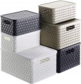 Kosz COUNTRY 11 L capuccino rattanowy Rotho A5 pojemnik organizer