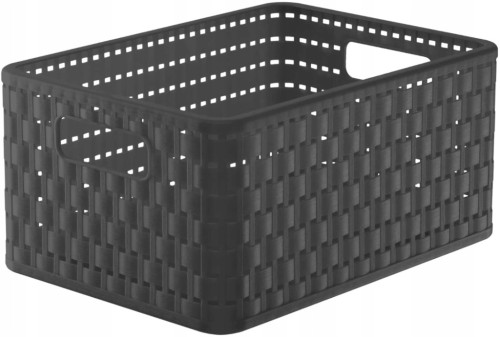 Kosz COUNTRY 11 L antracyt rattanowy Rotho A5 pojemnik organizer