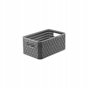 Kosz COUNTRY 6L antracyt rattanowy Rotho A5 / 6 l pojemnik organizer