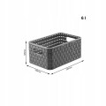 Kosz COUNTRY 6L antracyt rattanowy Rotho A5 / 6 l pojemnik organizer