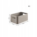 Kosz COUNTRY 6L cappuccino rattanowy Rotho A5 / 6 l pojemnik organizer