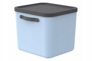 Rotho MYTHEN 40L Pojemnik Organizer Box z Pokrywą Błękitny 39,5x38x34 cm