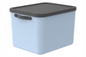 Rotho MYTHEN 55L Pojemnik Organizer Box z Pokrywą Duży Błękitny 52,3cm