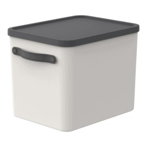 Rotho MYTHEN 27L Pojemnik Organizer z Pokrywą Box Ciepły beż 40x29x29
