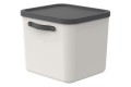 Rotho MYTHEN 40L Pojemnik Organizer Box z Pokrywą Ciepły beż 39,5x38x34 cm