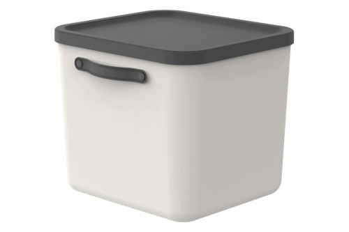 Rotho MYTHEN 40L Pojemnik Organizer Box z Pokrywą Ciepły beż 39,5x38x34 cm