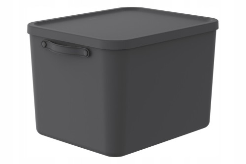 Rotho MYTHEN 55L Pojemnik Organizer Box z Pokrywą Duży Czarny Antracyt 55 l