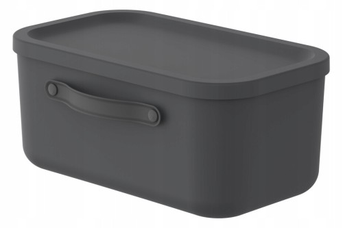 Pojemnik Organizer MYTHEN 12L Pokrywa Uchwyt Czarny Box do Przechowywania