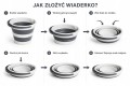 Wiaderko składane 12L silikonowe turystyczne do domu ogrodu camping