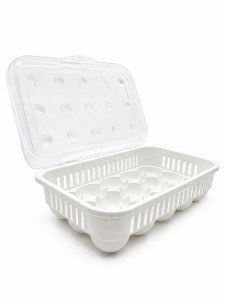 Pojemnik Organizer na Jajka 15 szt Do Lodówki Zamykany Sztaplowany